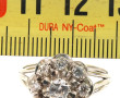 Bague en or gris 18 cts, poinçon tête d'