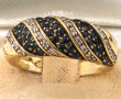 Bague jonc travaillé en or jaune 18 cts 