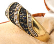 Bague jonc travaillé en or jaune 18 cts 