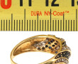 Bague jonc travaillé en or jaune 18 cts 