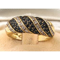 Bague jonc travaillé en or jaune 18 cts 
