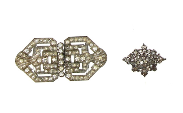 ART DECO - Lot de 2 bijoux anciens en st