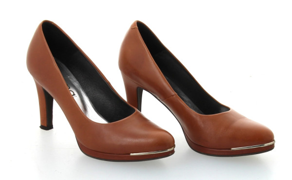 MYMA - Paire d'escarpins en cuir camel, 