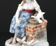 SAXE - Sujet ancien en porcelaine polych