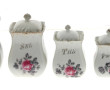 Série de 5 pots à épices en porcelaine à