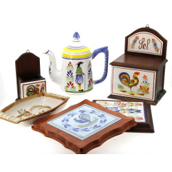 QUIMPER - Lot de pièces en faïence de Qu