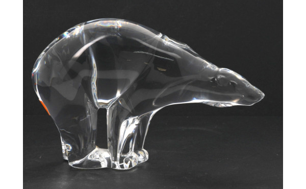 BACCARAT - ours polaire en cristal trans