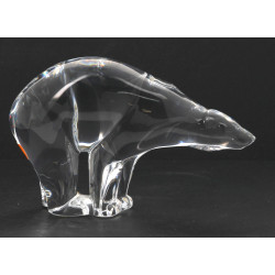 BACCARAT - ours polaire en cristal trans