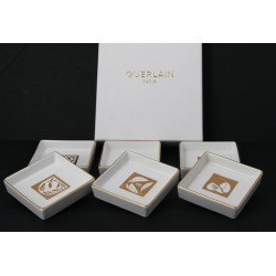 GUERLAIN - 6 coupelles carrées décor de 