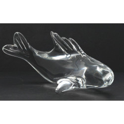 DAUM - Poisson en cristal marqué à la ba