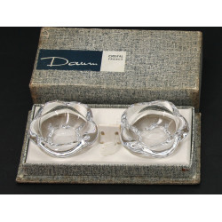 DAUM - Paire de salerons en cristal en B