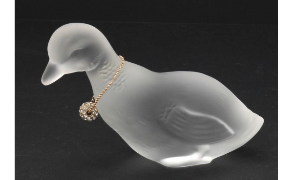 BACCARAT - Caneton en cristal dépoli mar