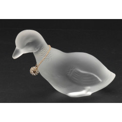 BACCARAT - Caneton en cristal dépoli mar