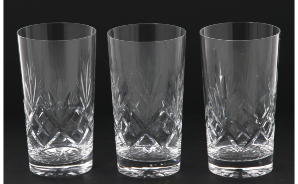 6 verres à orangeade en cristal, H 13,5 