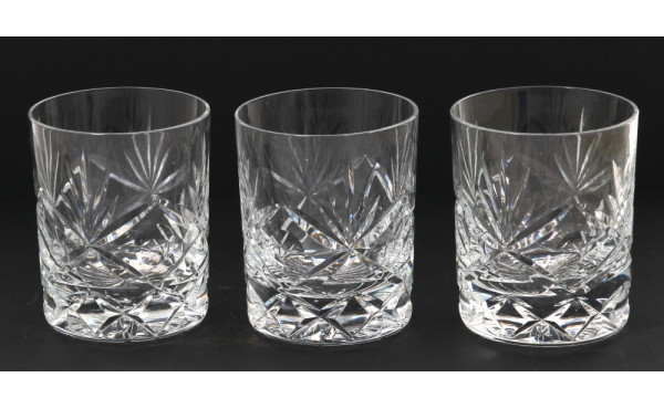6 verres à whisky en cristal, H 10 cm