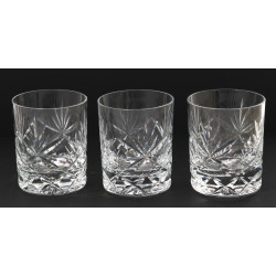 6 verres à whisky en cristal, H 10 cm