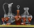 Petite carafe à liqueur ancienne en verr