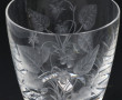 Vase en cristal gravé de violettes, H 10