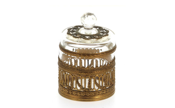Joli coffret en cristal et bronze de sty