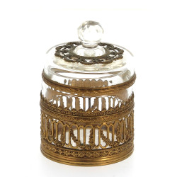 Joli coffret en cristal et bronze de sty