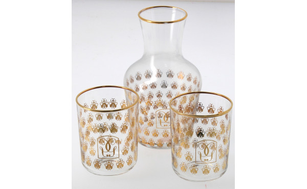 GUERLAIN - Petite carafe et 2 verres à d