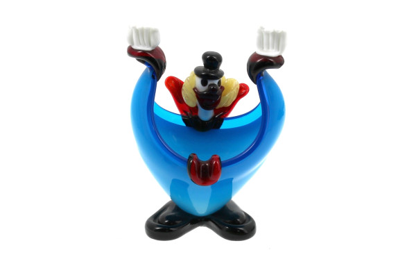 Coupe en forme de clown en verre multico