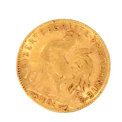 Pièce de 10 F or "1908" coq/Marianne