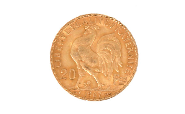 Pièce de 20 F or Coq/Marianne "1907"