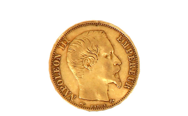 Pièce de 20 F or Napoléon III tête nue "