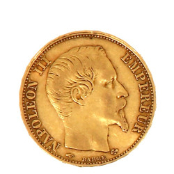 Pièce de 20 F or Napoléon III tête nue "