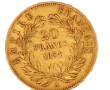 Pièce de 20 F or Napoléon III tête nue "
