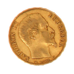 Pièce de 20 F or Napoléon III tête nue "