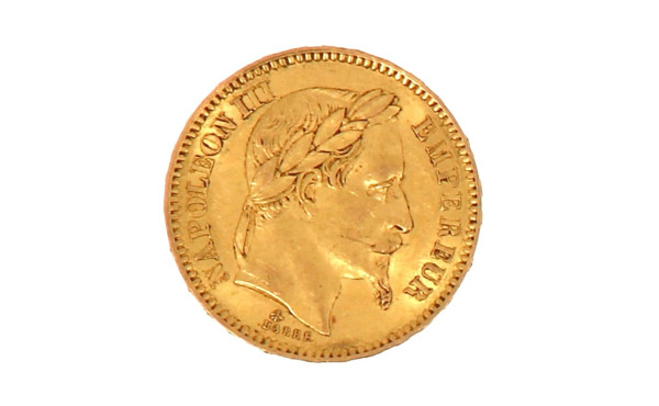 Pièce de 20 F or Napoléon III tête lauré