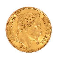 Pièce de 20 F or Napoléon III tête lauré