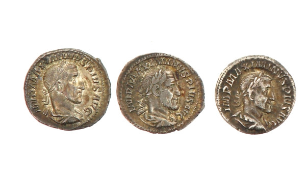 ROME - Lot de 3 deniers d'argent Maximin