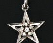 Pendentif étoile en or gris 18 cts, poin