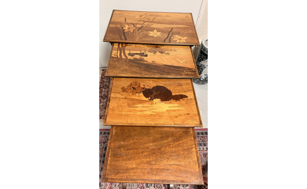 Emile GALLE, début Xxème - 4 tables gigo