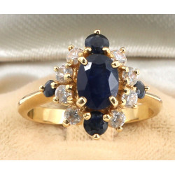 Bague en or jaune 18 carats, poinçon têt