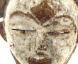 Masque PUNU visage patiné blanc, Gabon