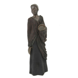 "Femme Masaï", sculpture en résine, H 36