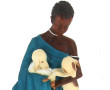 "Jeune fille Masaï", sculpture en résine