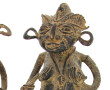 Paire d'ancêtres en bronze H. 32 cm