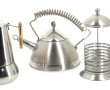 Lot de 2 cafetières design en inox, l'un