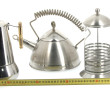 Lot de 2 cafetières design en inox, l'un