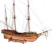 Maquette d'un galion en bois. Dim° socle