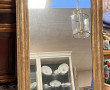 Miroir fin XIXème en bois et stuc doré, 