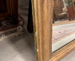 Miroir fin XIXème en bois et stuc doré, 