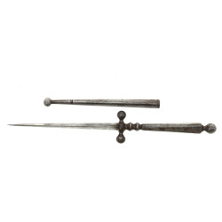 Stylet ou dague dite de vertu en acier, 