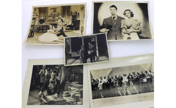 5 photographies anciennes de tournages d