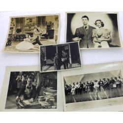5 photographies anciennes de tournages d